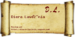 Diera Lavínia névjegykártya